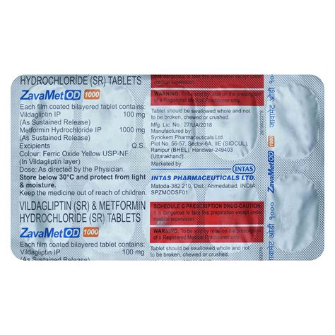 Zavamet OD 1000 Tablet | Uses, Side Effects, Price | Apollo Pharmacy