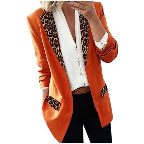 LMKIHUSA Leopard Print Blazer for Women,Casual Blazer for Women's Color ...
