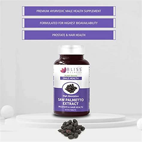 Buy BLISS WELNESS PROSTATE HEALTH HEALTHY HAIR GROWTHSAW PALMETTO - 60 ...