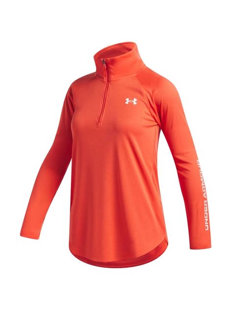 Buy Under Armour Red Tech Wordmark Half Zip Sweat Top from Next India