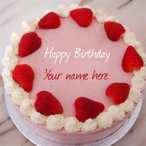 Write name on birthday cake and greeting card online