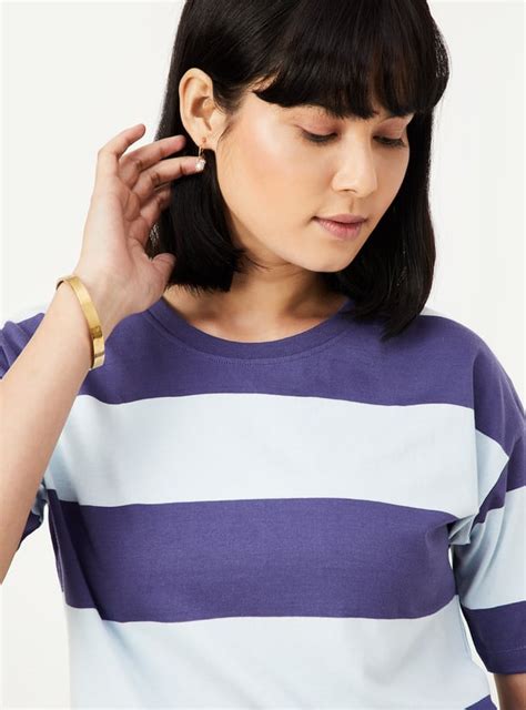 Buy Women Striped T-shirt Online at just Rs. 399.0 - 1000014129728 ...