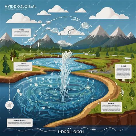 The hydrological cycle process visually for learning course water ...