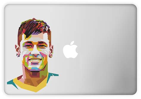 Buy Rawpockets 'Neymar ' Laptop Sticker (PVC Vinyl, 5.21 cm x 7.5cm ...