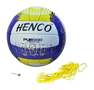 Henco 5000 PU Volleyball, Size 4 (Multi-Coloured) : Amazon.in: Sports ...