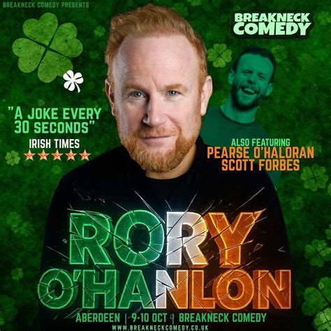 Rory OHanlon, Breakneck Comedy, Aberdeen, 10 October 2026 | AllEvents
