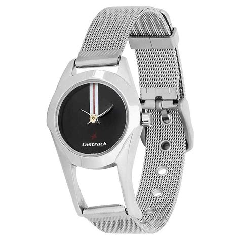 Buy Online Fastrack Quartz Analog Black Dial Stainless Steel Strap ...