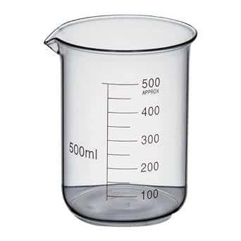 Laboratory Glass Beaker with Graduated Measurements, Clear ...