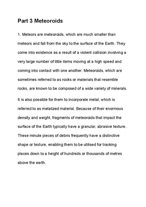 Part 3 Meteoroids - Notes - Part 3 Meteoroids Meteors are meteoroids ...
