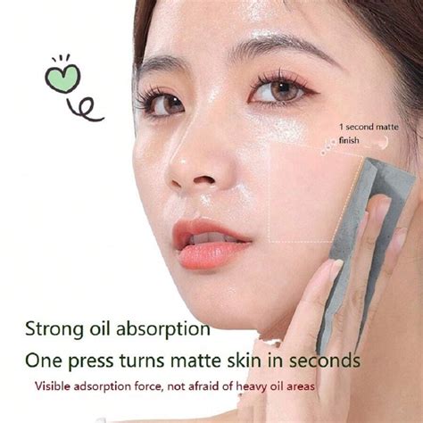 Powder Puff Style Portable Bamboo Charcoal Oil Blotting Paper, Gently ...