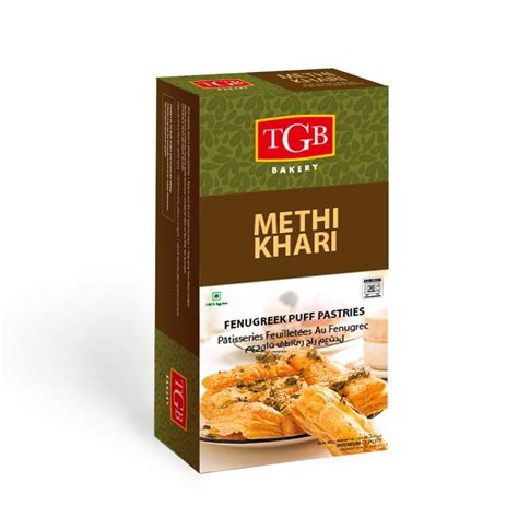 TGB Khari l Puff Pastries, Tea Time Snacks (Methi Khari, 200 grams ...