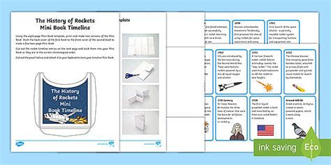The History of Rockets Mini Book for 3rd-5th Grade
