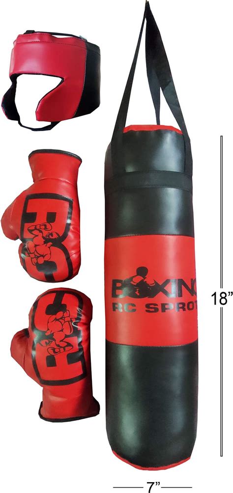LEW Kids Boxing Set Punching Bag with Gloves and a Head Guard, Soft ...