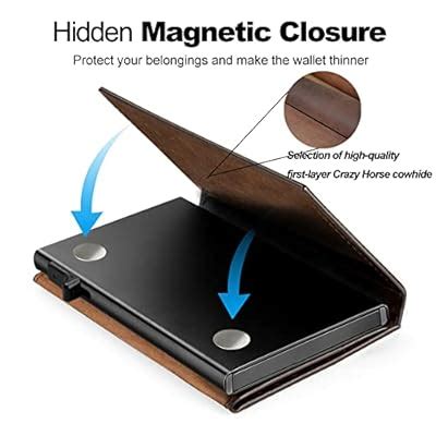 Buy Aiuwo AirTag Wallet Men Wallets Credit Card Holder for Men with ...