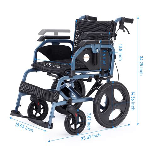Medwarm Aluminum Manual Wheelchair with Handbrakes, Wheelchairs for ...