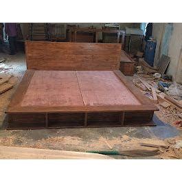 Natural Teak Wood Bed Frame - Eco-Friendly and Durable | Buy Online in ...