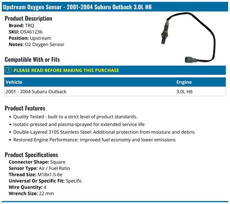 Image result for 2005 Subaru Outback O2 Sensor Replacement