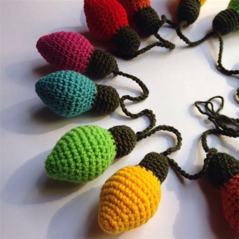crochet christmas light bulb ornament