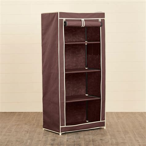 Buy Helios Gravitas Fabric Collapsible One-Door Wardrobe with Four ...