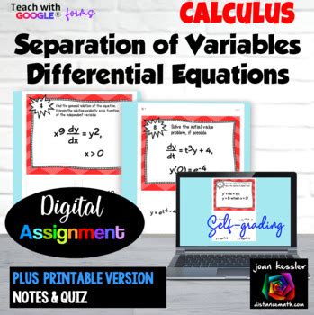 Image result for Calculus Separation of Variables