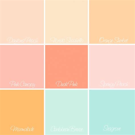Pastel Peach Color Schemes