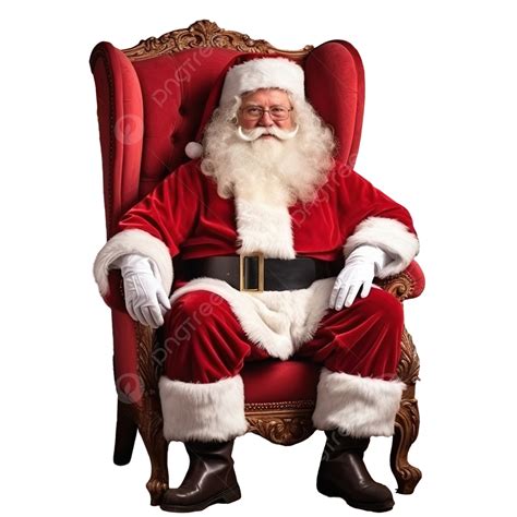 Authentic Santa Claus Sitting In Armchair At Room Decorated For ...