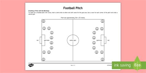 KS1 Football Pitch Adult Guidance (teacher made) - Twinkl