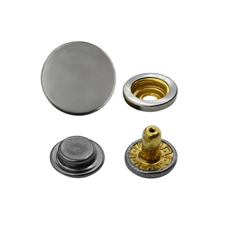 Gunmetal 4-Part Press Snap Buttons Fasteners Set for Garments/Leather ...