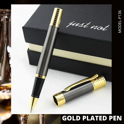Hayman 24 CT Gold Plated Roller Ball Pen With Box (P-136) – Hayman Pens