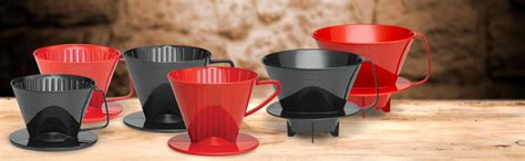 #4- Red : HIC Coffee Filter Cone, Red, Number 4-Size Filter, Brews 8 to ...
