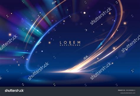 Abstract Circle Light Motion Effect Background Stock Vector (Royalty ...