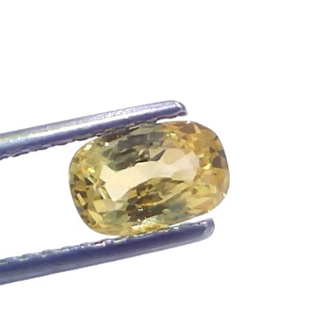 8.70 Ct Certified Unheated Untreated Natural Ceylon Yellow Sapphire