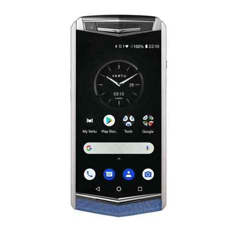 VERTU ASTER P BAROQUE Calf Navy Blue Mobile Phone – astore.in