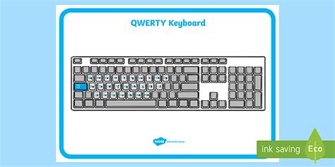 Image result for QWERTY Keyboard Print Out