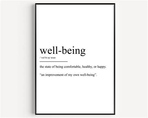 Well-being Definition Print - Etsy