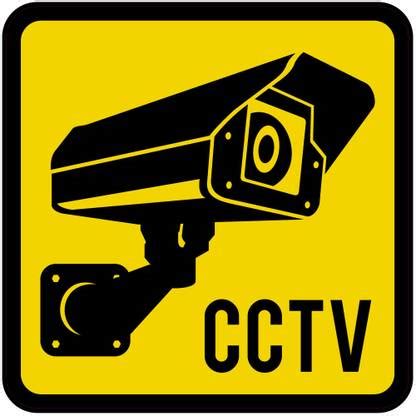 creationNdecore SINFLE CCTV CAMERA STICKER Emergency Sign Price in ...
