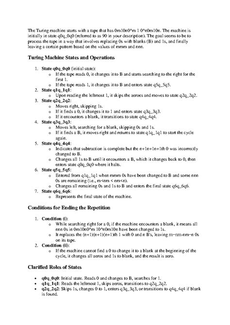 Theory of Computation: Turing Machine States and Operations Explained ...