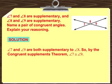 1.5 Complementary and Supplementary Angles | PPT
