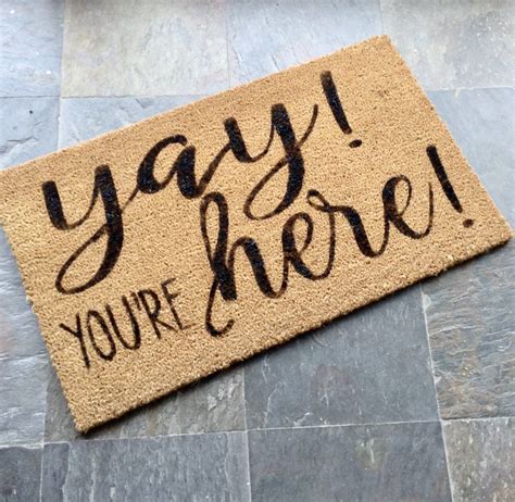 Welcome Mat, Hand-painted Coir Doormat | Door mat, Welcome mats, Coir ...