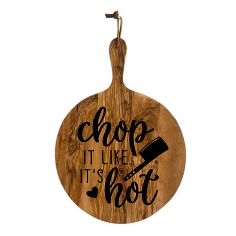 Rustic Round Wooden Chopping & Serving Board – Engraved Kitchen Décor ...