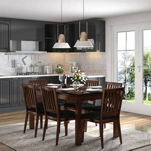 Urban Ladder Diner Solid Wood 6 Seater Dining Table Price in India ...