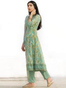 Nayab Abeeha - Set of Anarkali Kurta Pants & Dupatta - KS13H2541D ...