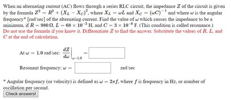 Alternating Current Circuit Z Formula 的图像结果