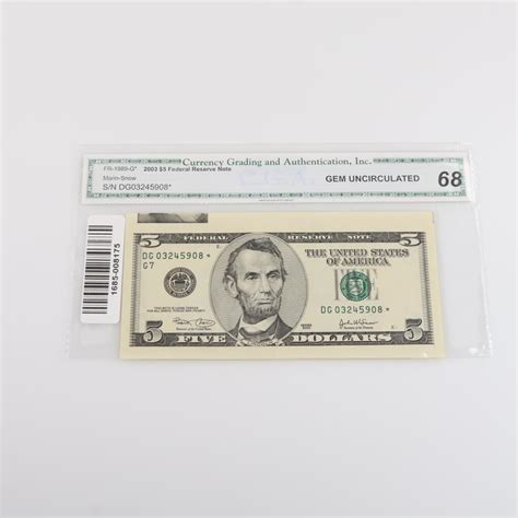 2003 Federal Reserve Note 5 Dollar | Property Room