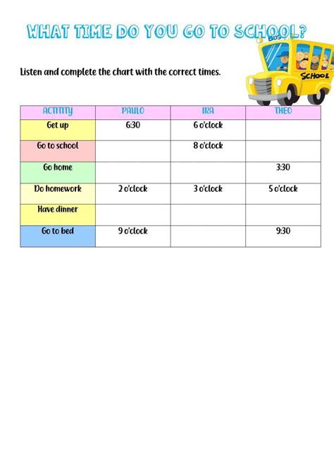 When Do You Go Worksheet 的图像结果