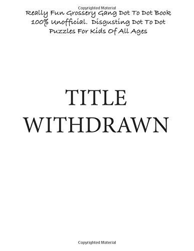 Buy Really Fun Grossery Gang Dot To Dot Book: 100% Unofficial ...