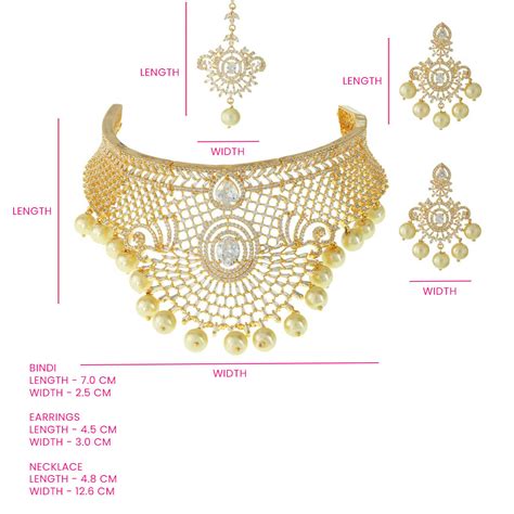 Elegant Gold-Toned Mesh Net Choker Necklace & Earring Set with Pearls ...