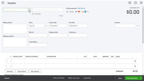 Image result for QuickBooks Create Invoice