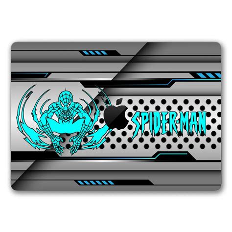 Spider-Man Cyan Tech Panel Laptop Skin for MacBook | Buy Online Now ...