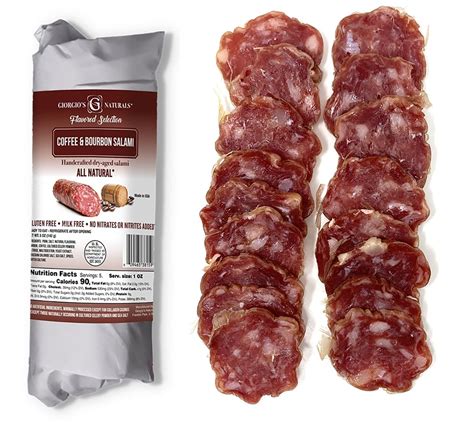 Giorgio's Naturals - COFFEE AND BOURBON SALAMI - Beef Salami, Italian ...